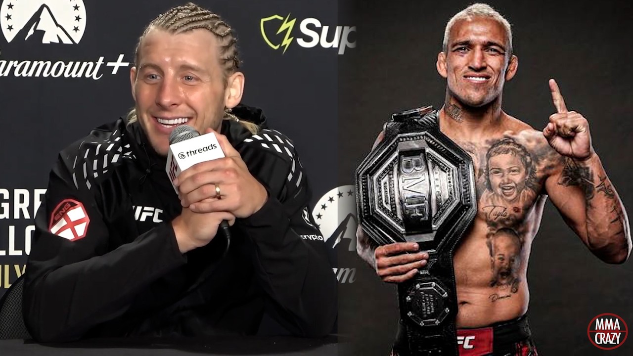 Paddy Pimblett "I'd SUBMIT Charles Oliveira, he's on his WAY OUT" background