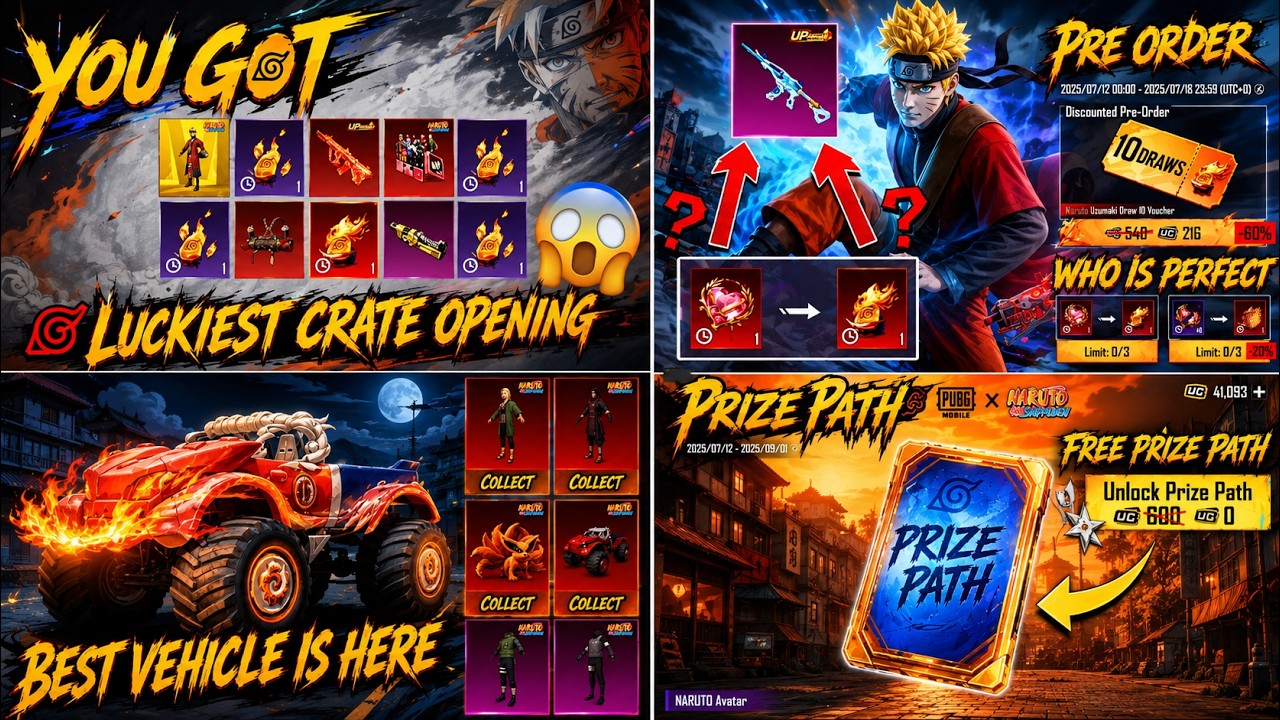 đ„ Free Naruto Prize Path | Luckiest Crate Opening Trick | Pre-Order Is Better For Next Ultimate ? background