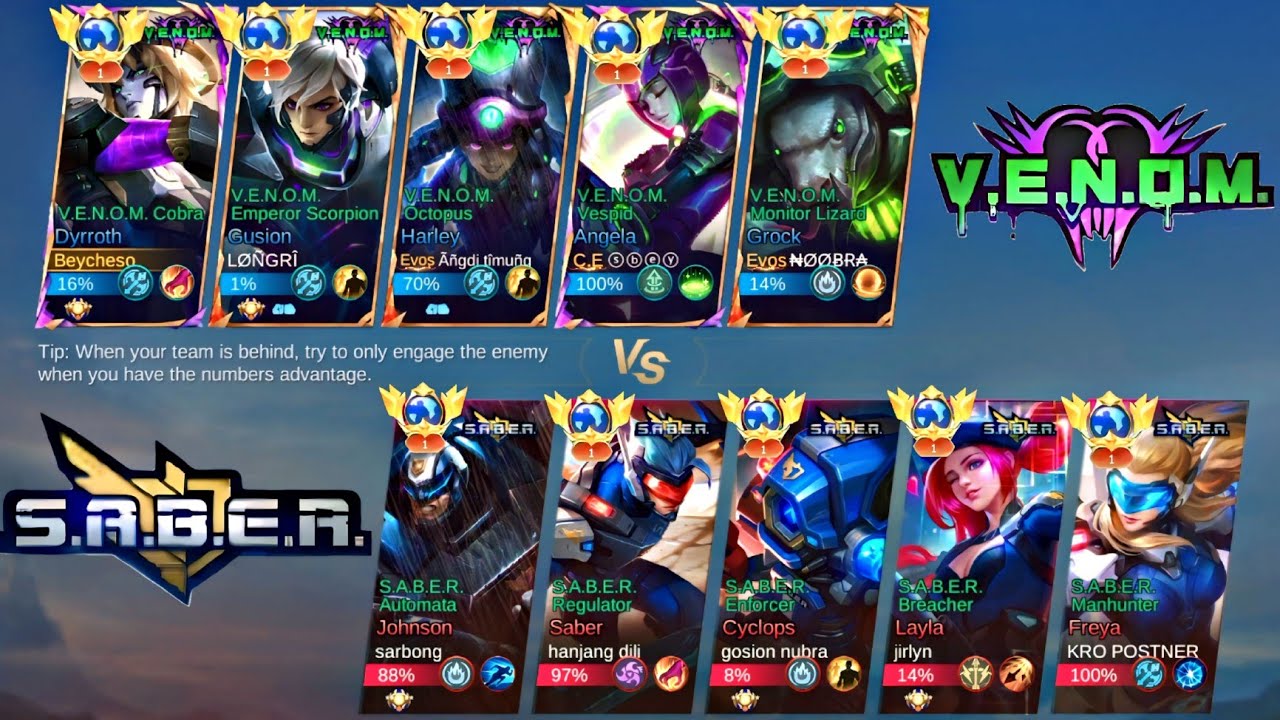 V.E.N.O.M SQUAD VS S.A.B.E.R SQUAD ( who will win? ) backdrop