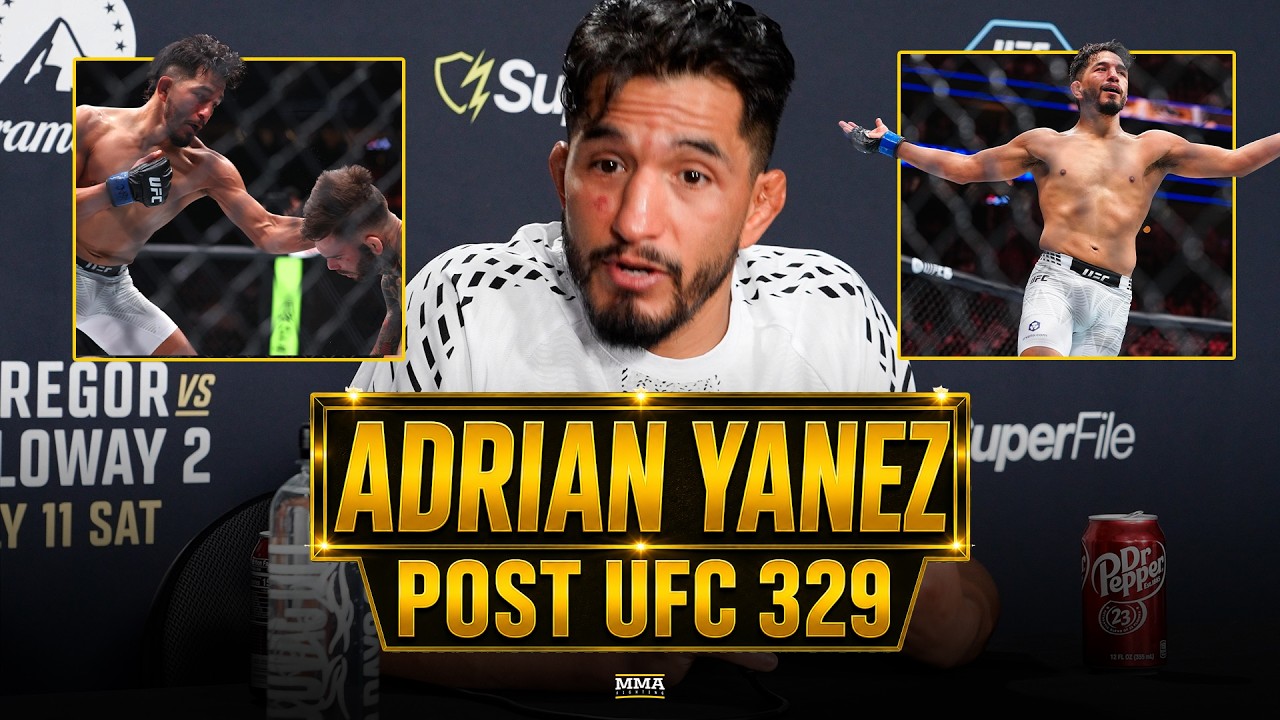 Adrian Yanez REACTS To Cody Garbrandt KNOCKOUT At UFC 329, Garbrandt Teasing Retirement background