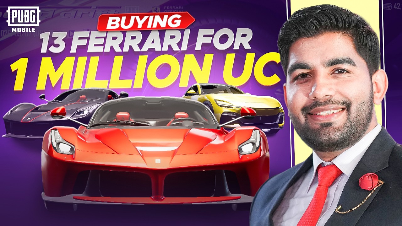 Buying 13 Ferrari for $1 Million UC in PUBG MOBILE | ЁЯФе PUBG MOBILE ЁЯФе background