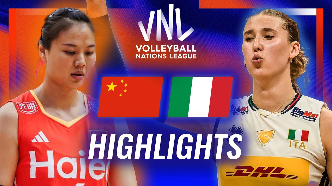 China 🇨🇳 vs. Italy 🇮🇹 - Highlights | Week 3 | Women's VNL 2026 background