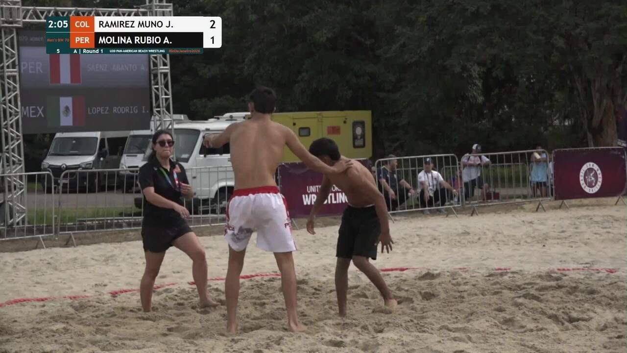 Jhon Deiby RAMIREZ MUNOZ (COL) vs. Anthony Johao MOLINA RUBIO (PER) • A | Round 1 • Men's BW 70Kg background