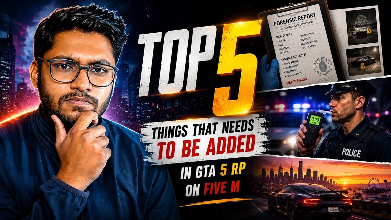 Top 5 Features Grand Rp NEEDS on FiveM background