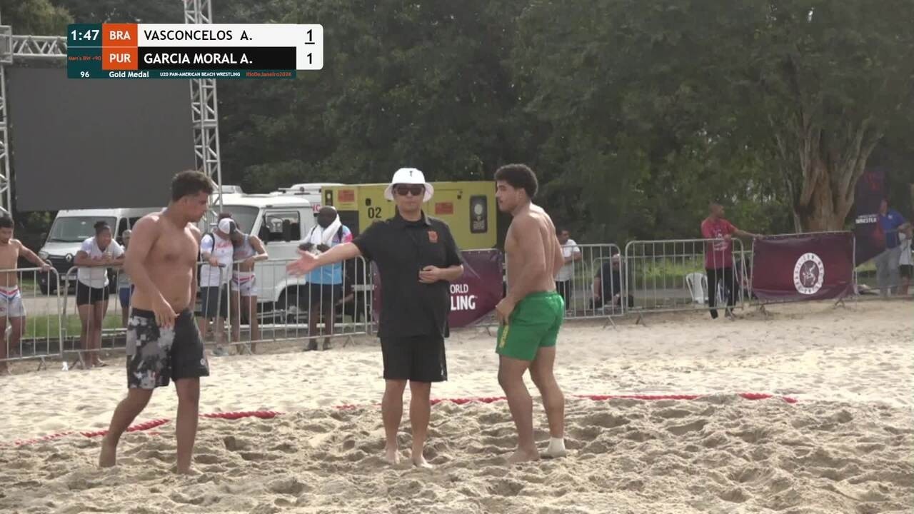 Adrian VASCONCELOS DE SANTANA (BRA) vs. Alan Rafael GARCIA MORALES (PUR) • Gold Medal • Men's BW +90 background