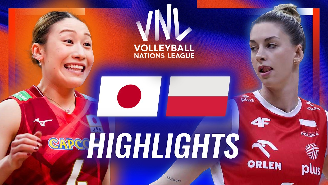 Japan ๐ฏ๐ต vs. Poland ๐ต๐ฑ - Highlights | Week 3 | Women's VNL 2026 background