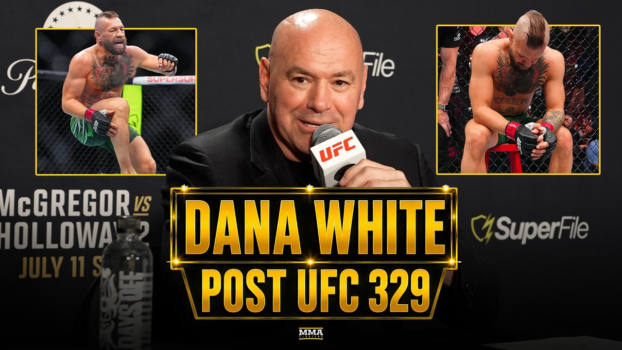 Dana White REACTS To Conor McGregor Injury, UFC 329 | MMA Fighting background
