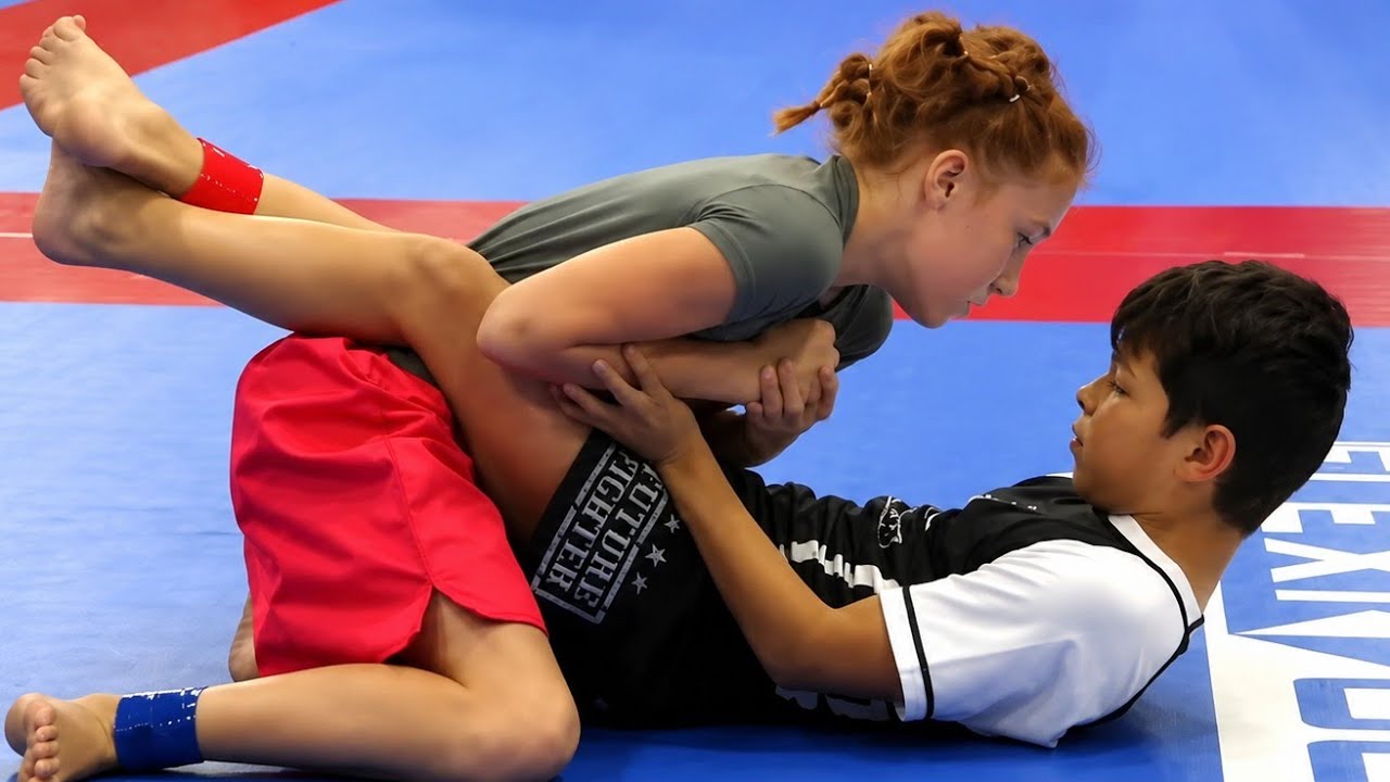 Boy vs Girl Wrestling Practice | Junior Martial Arts Session #ww #grappling background