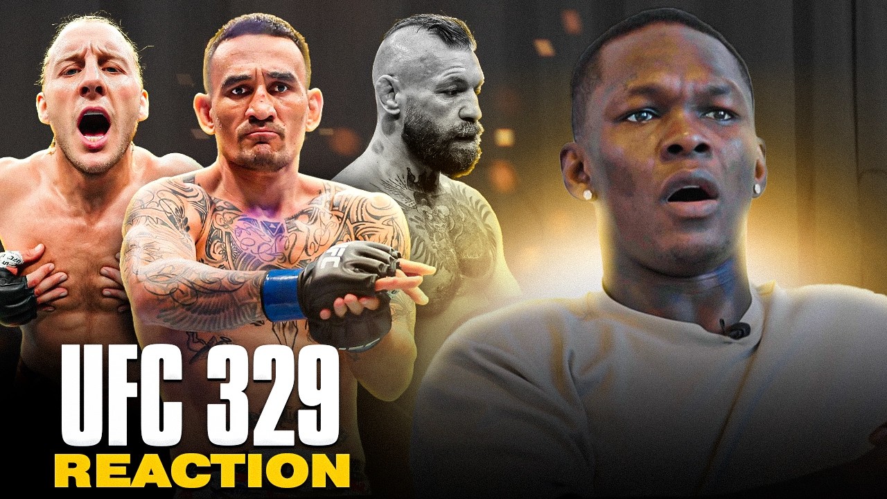 CONOR INJURY π± | Israel Adesanya Reacts to CRAZY UFC 329 Fights background