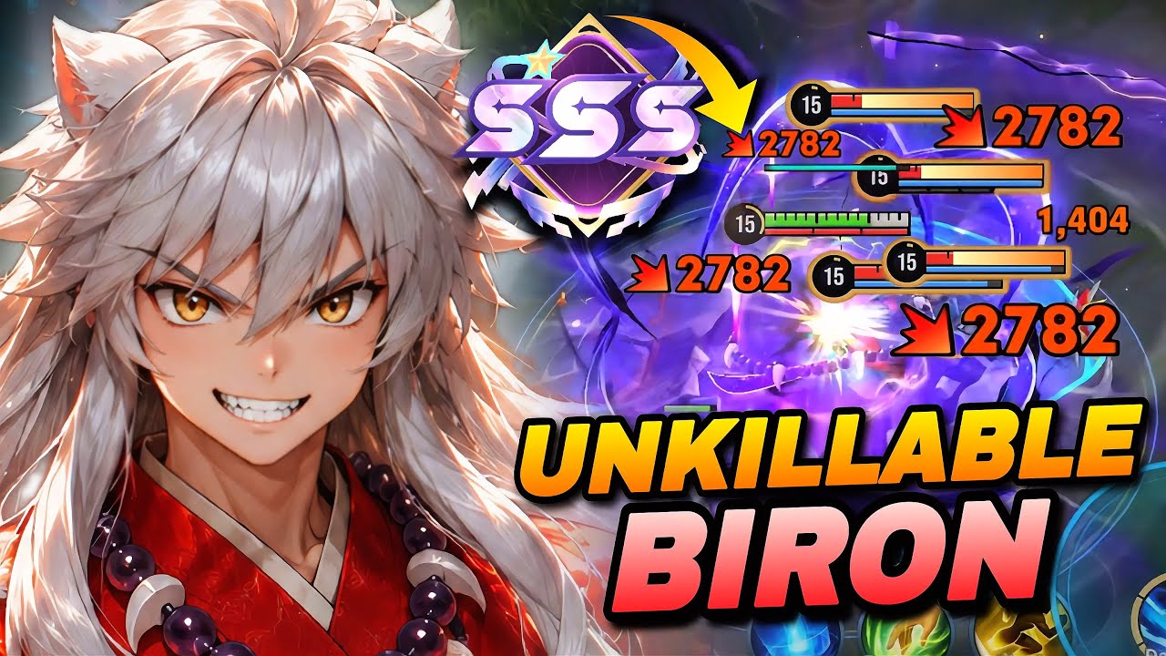 TOP 1 BIRON INUYASHA SKIN UNKILLABLE IMMORTAL BUILD IN CLASH LANE! | HONOR OF KINGS background