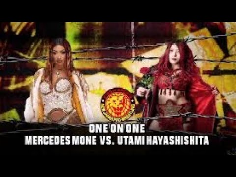 NJPW - Mercedes Mone vs Utami Hayashishita New Japan Pro Wrestling Korakuen Hall One On One Match background