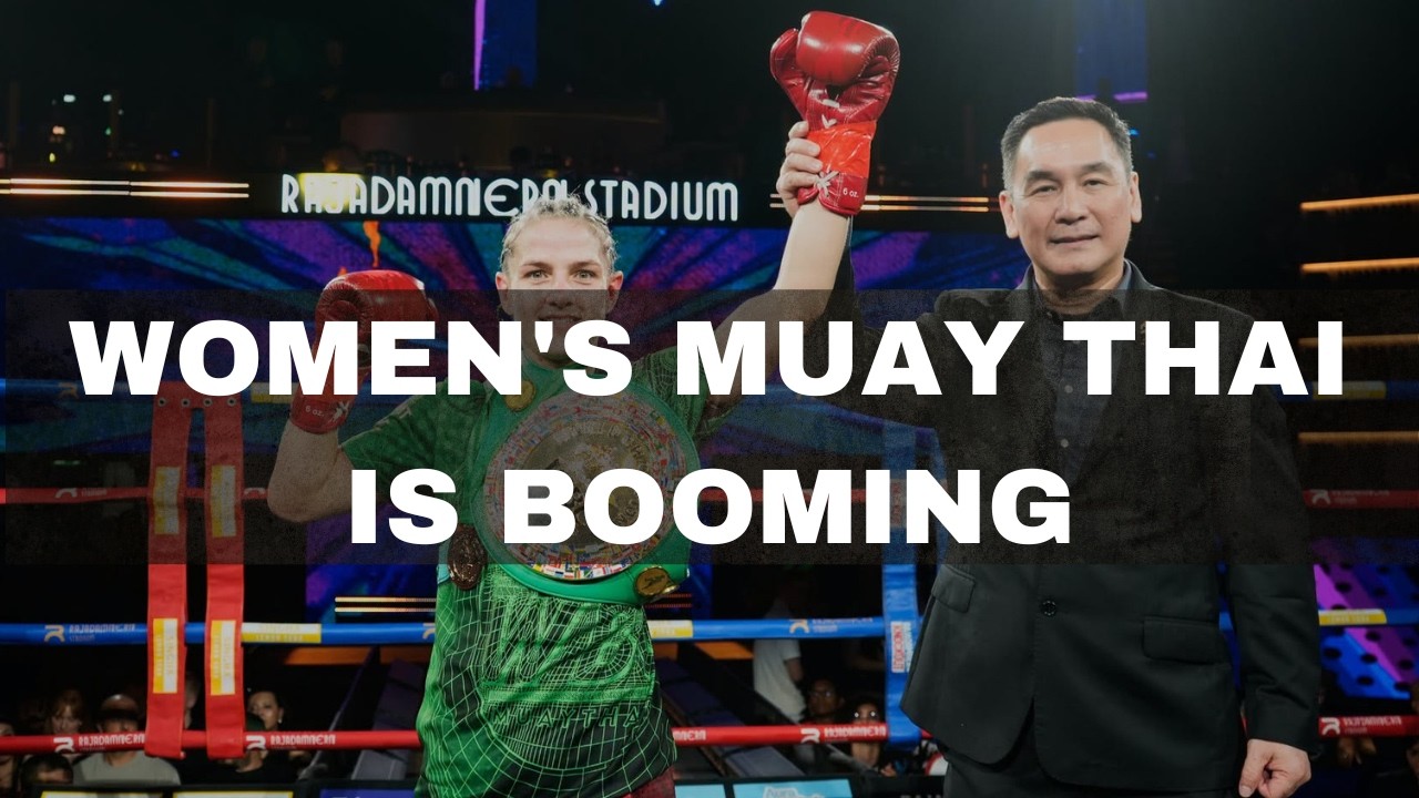 WOMEN'S MUAY THAI IS EXPLODING background