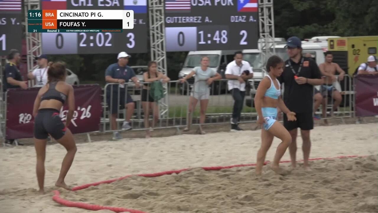 Giovanna CINCINATO PIMENTA (BRA) vs. Yianna Theodora FOUFAS (USA) • Round 3 • Women's BW 50Kg background