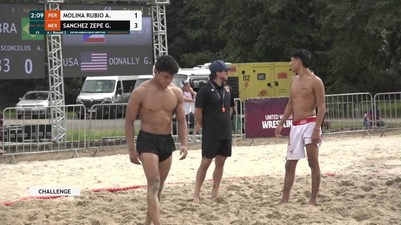Anthony Johao MOLINA RUBIO (PER) vs. Gabriel Alejandro SANCHEZ ZEPEDA (MEX) • A | Round 2 • Men's BW background