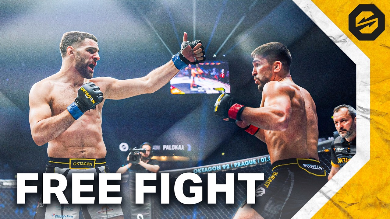 WHAT A PUNCH! 😵💫 MACHAEV vs. PALOKAJ | FREE FIGHT | OKTAGON 91 background