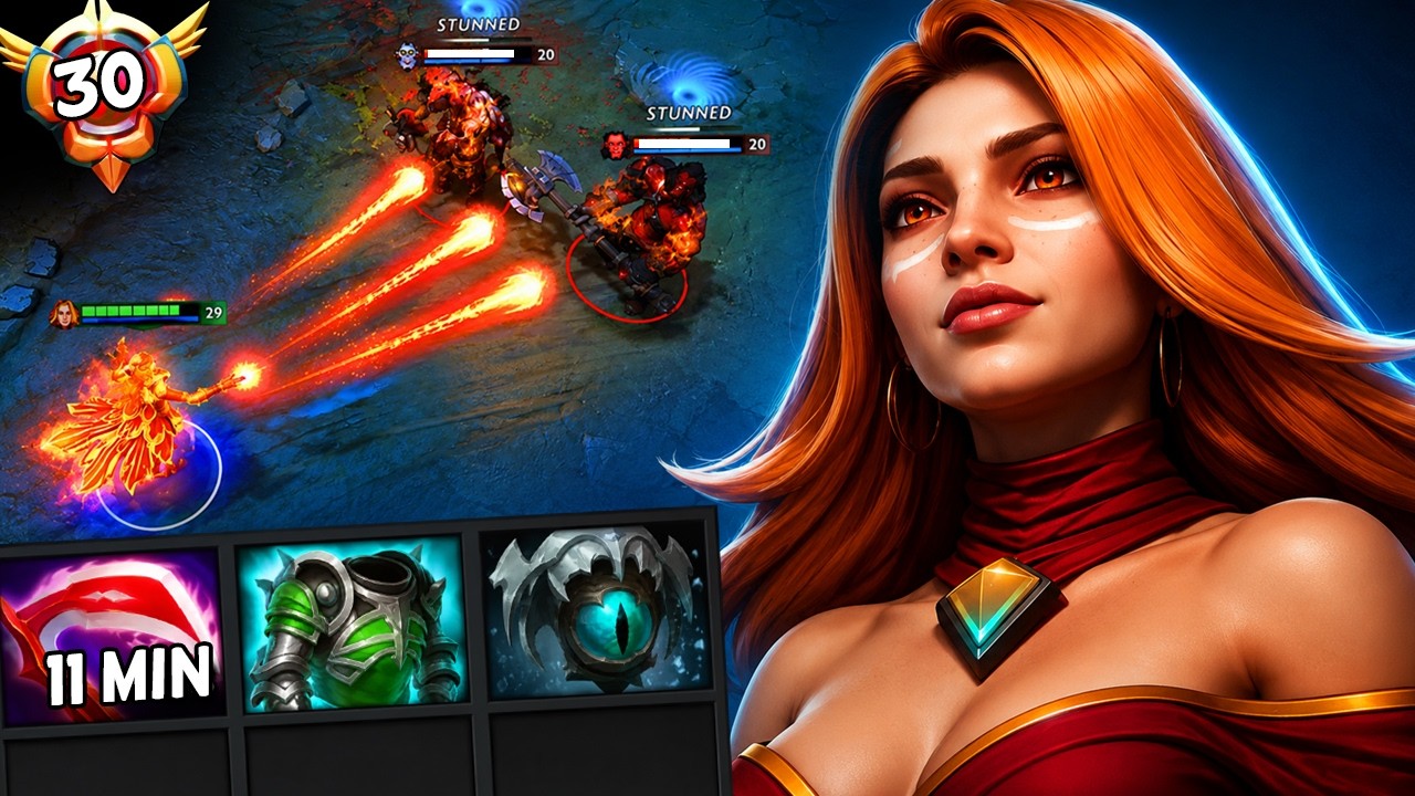 Grandmaster Lina for a Reason! 11-Minute Desolator is INSANE background