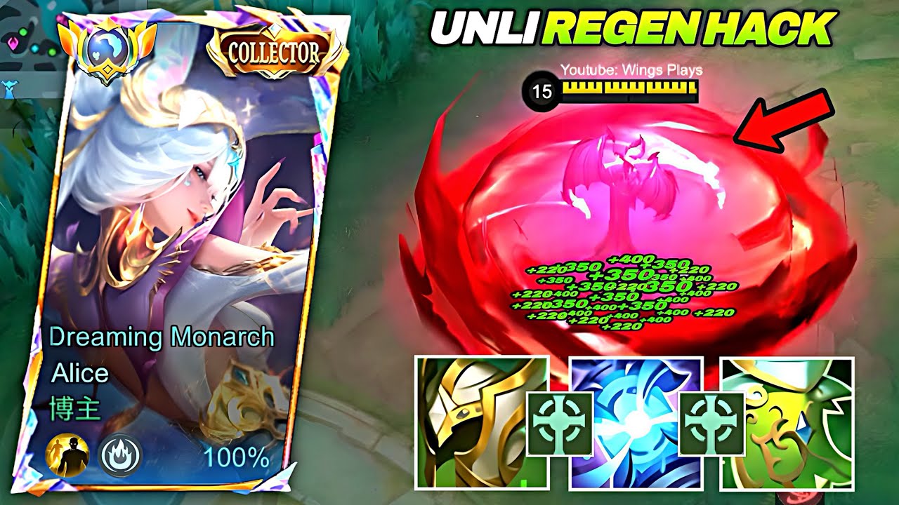 ONLY 1% OF ALICE PLAYERS KNOW THIS! đ± SUPPORT EMBLEM = SECRET UNLI REGEN HACK! | MLBB 2026 background