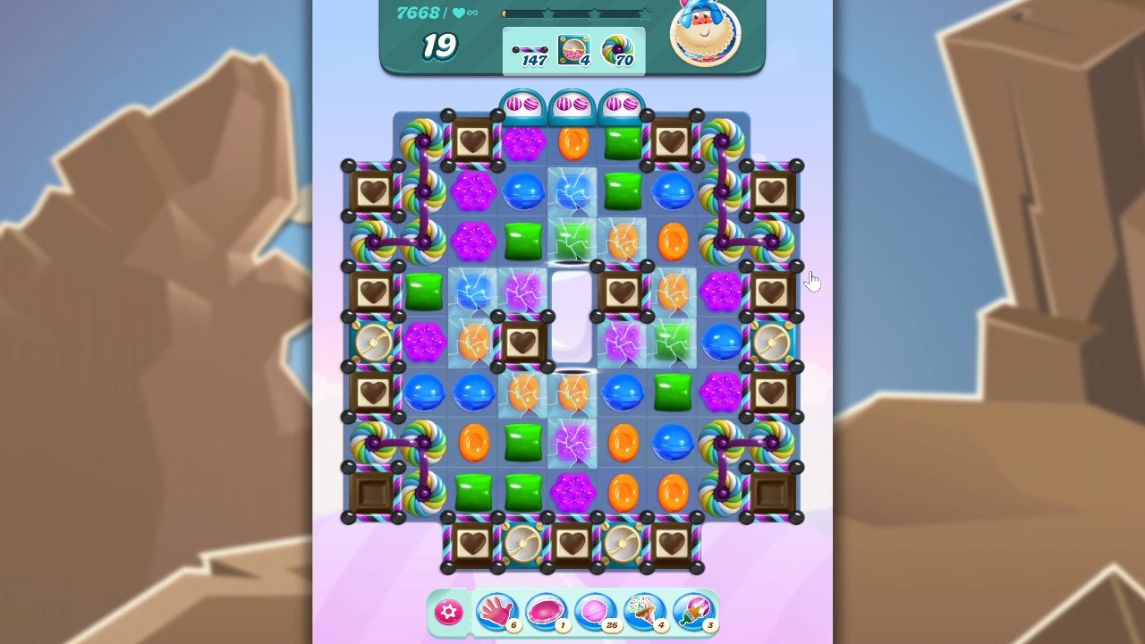 Candy Crush Saga LEVEL 7668 NO BOOSTERS (new version)🐟☑️ background