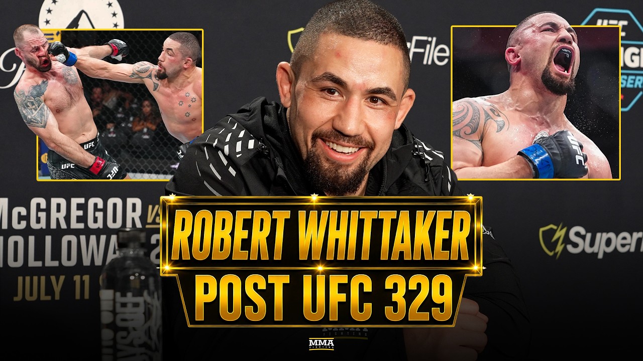 Robert Whittaker On Breaking Nikita Krylov's Jaw, Israel Adesanya Leaving City Kickboxing | UFC 329 background