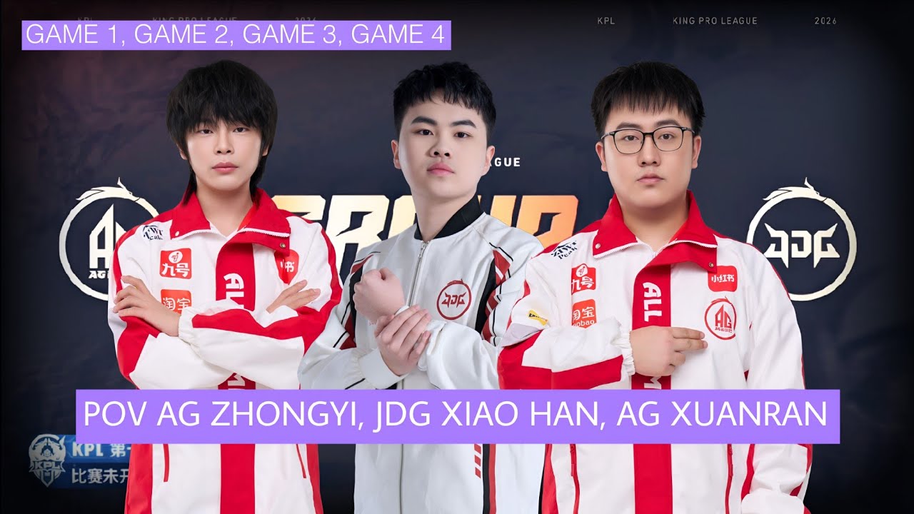 KAIZER, SHOUYUE, JING, FUZI PRO PLAYER MVP POV | JDG VS AG GAME 1-4 | HONOR OF KINGS KPL SUMMER 2026 background