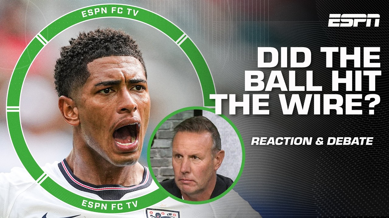‘IT’S RIDICULOUS!’ 😳 REACTION to FIFA denying ball hit wire in England’s first goal | ESPN FC background
