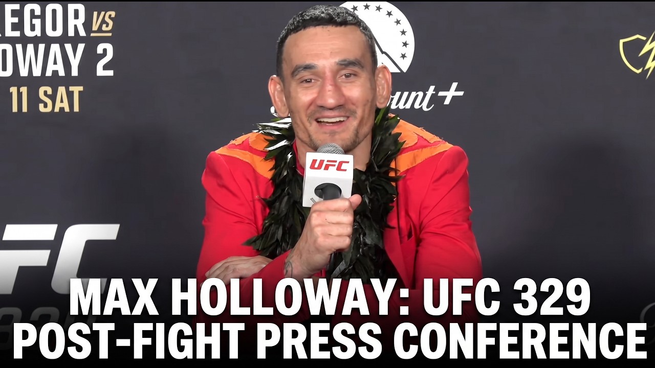 MAX HOLLOWAY: UFC 329 POST-FIGHT PRESS CONFERENCE | McGREGOR AFTERMATH ЁЯСАЁЯФе background