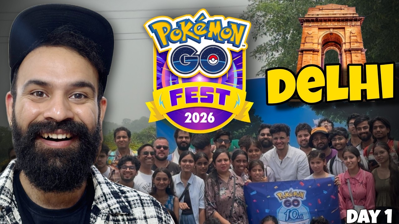 Pokémon GO Fest 2026 in Delhi! 😱 Official Meetup @triggeredinsaan + CRAZY Card Pulls! background
