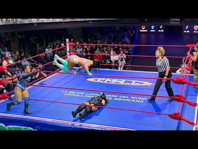 Amazonas CMLL: Tessa Blanchard, Kira y Jhonnie Robbie đ Princesa Sugehit, Sanely y Hera 2026-07-12 10:48 background