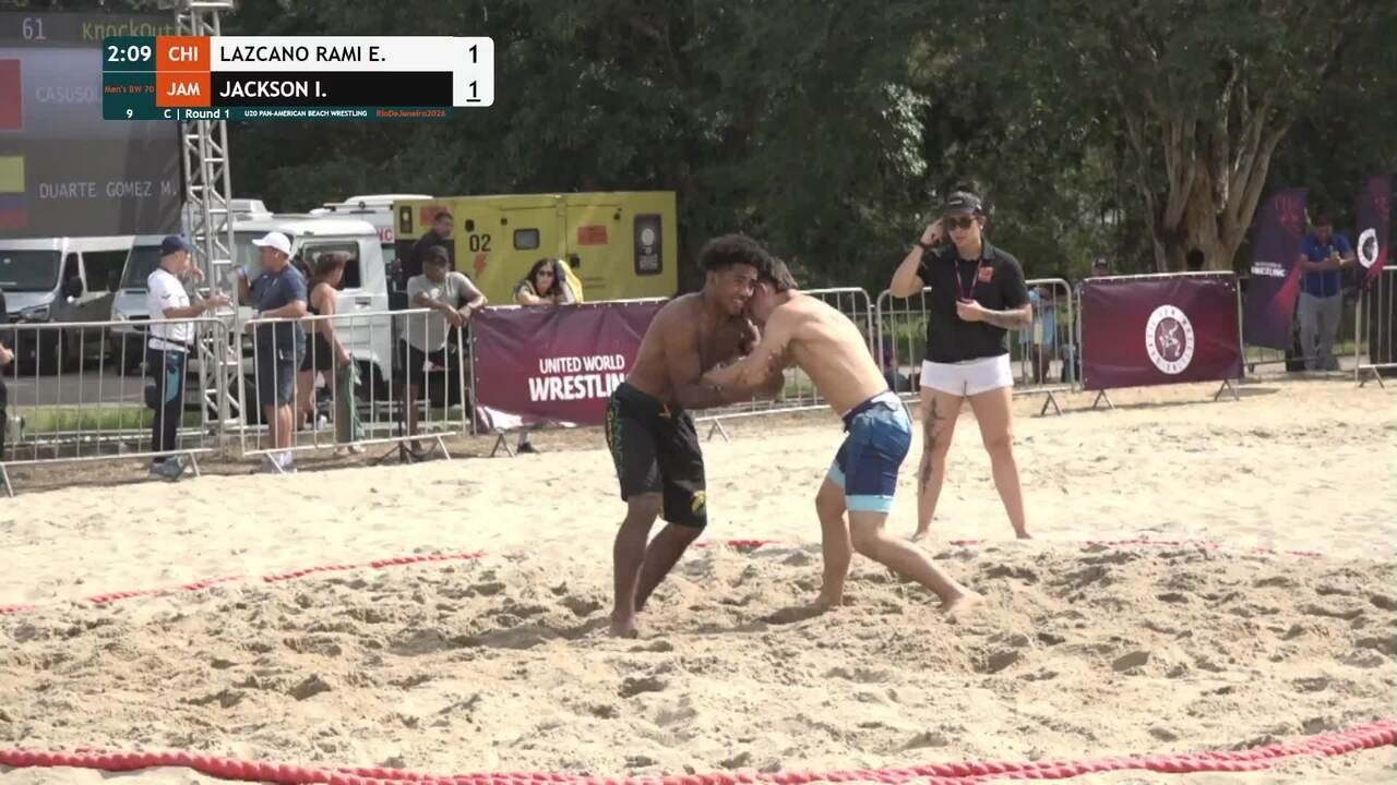 Emanuel Josue LAZCANO RAMIREZ (CHI) vs. Isaiah Patrick JACKSON (JAM) • C | Round 1 • Men's BW 70Kg background