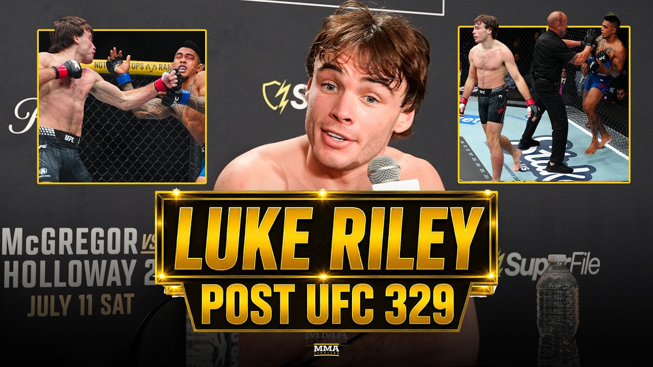 Luke Riley REACTS To Joe Rogan, Other UFC Fighters' Early Stoppage Criticism | UFC 329 background