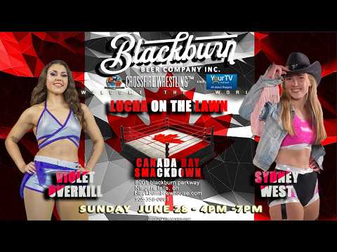 SYDNEY WEST VS VIOLET OVERKILL - Blackburn Beer Co. Lucha on the Lawn backdrop