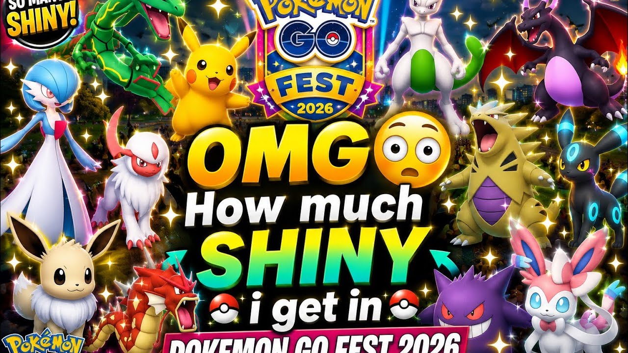 OMG 😳 How Many Shinies Did I Catch at Pokémon GO Fest 2026?! ✨ #pokemon #pokemongo #shinypokemon background