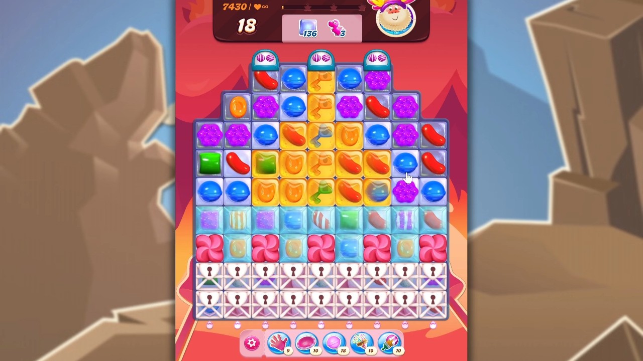 Candy Crush Saga LEVEL 7430 NO BOOSTERS (new version)🐟☑️ background