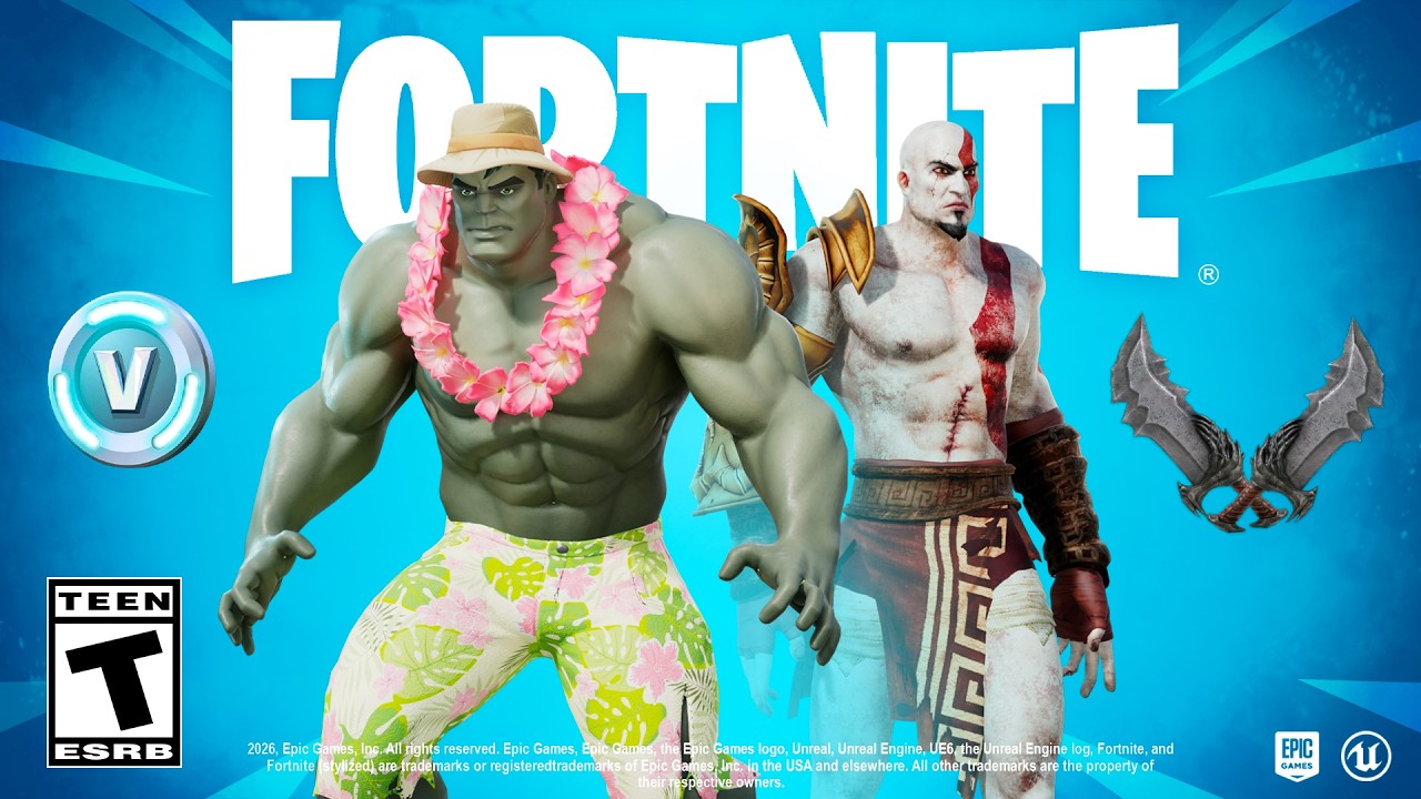 Fortnite's *NEW* Updates! (Young Kratos, Summer Event Rewards, NEW Sprites) background
