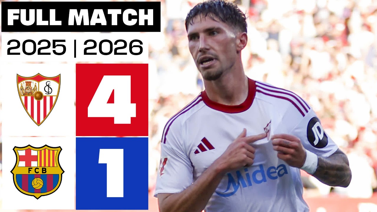 Sevilla FC 4 - 1 FC Barcelona 2025/26 FULL MATCH background