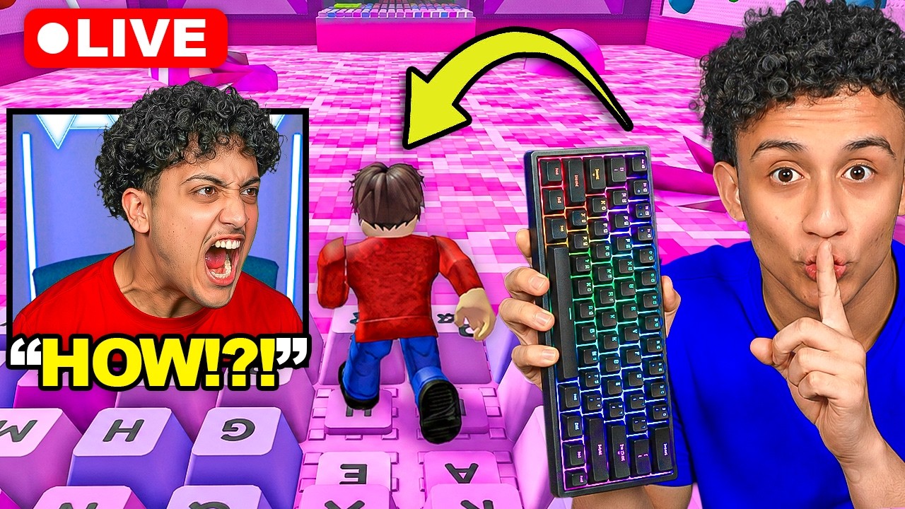 I Pranked Jake with a WIRELESS KEYBOARD in +1 Keyboard Escape! background