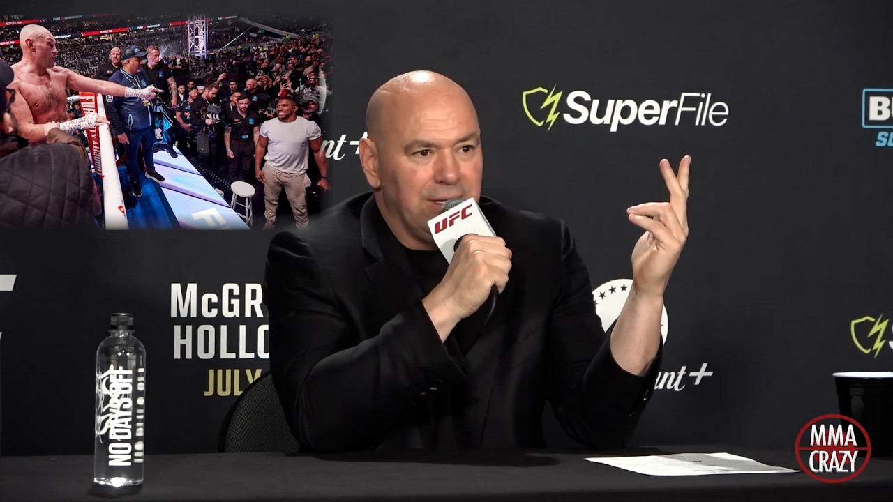 Dana White goes back & forth over Tyson Fury vs. Anthony Joshua "I KNOW where the fight is !" background