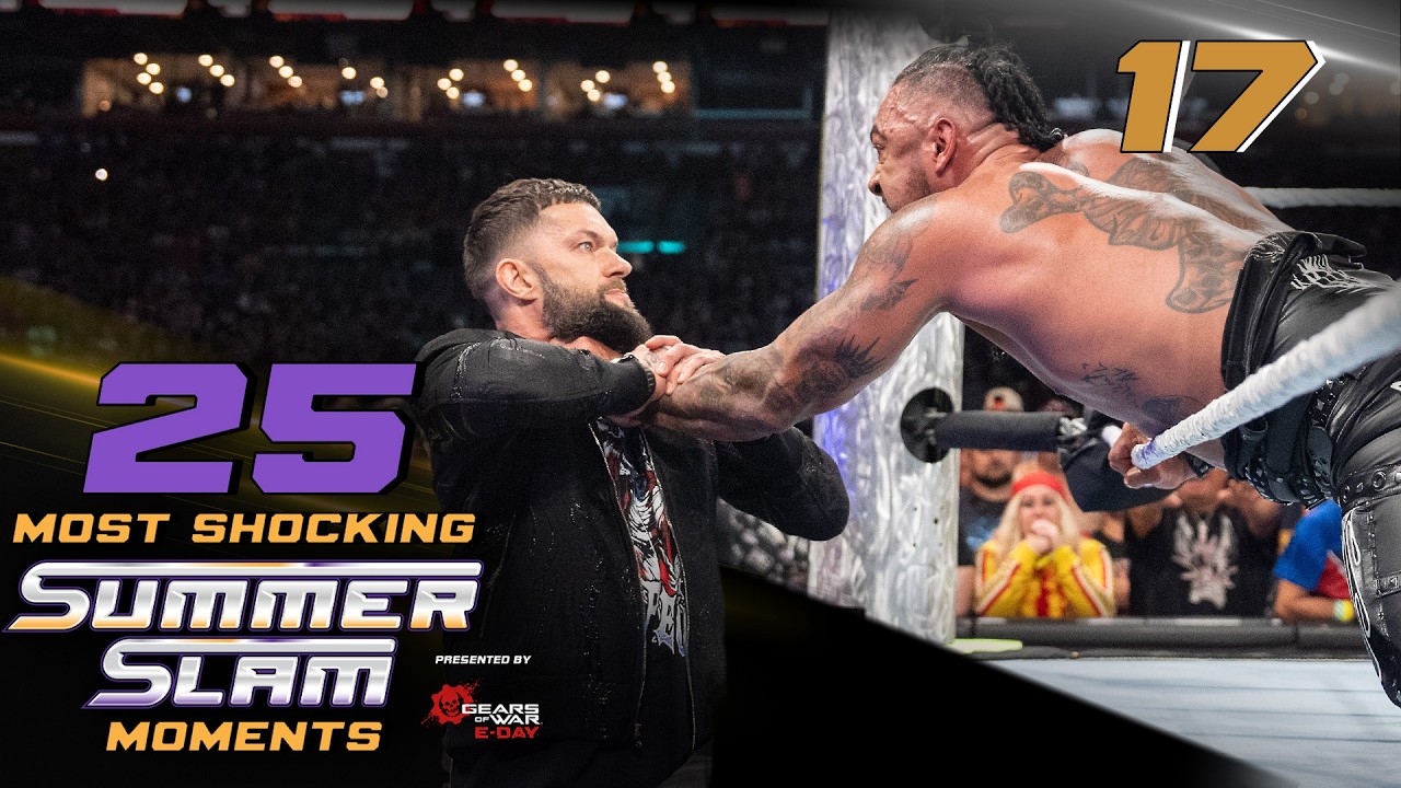 Finn Bálor double-crosses Damian Priest: 25 Most Shocking SummerSlam Moments background