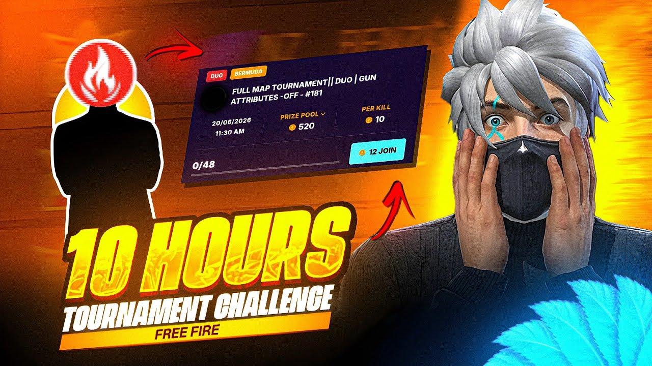 I Played Free Fire Tournaments for 10 Hours⏰ Profit or Loss? 😳🔥 background