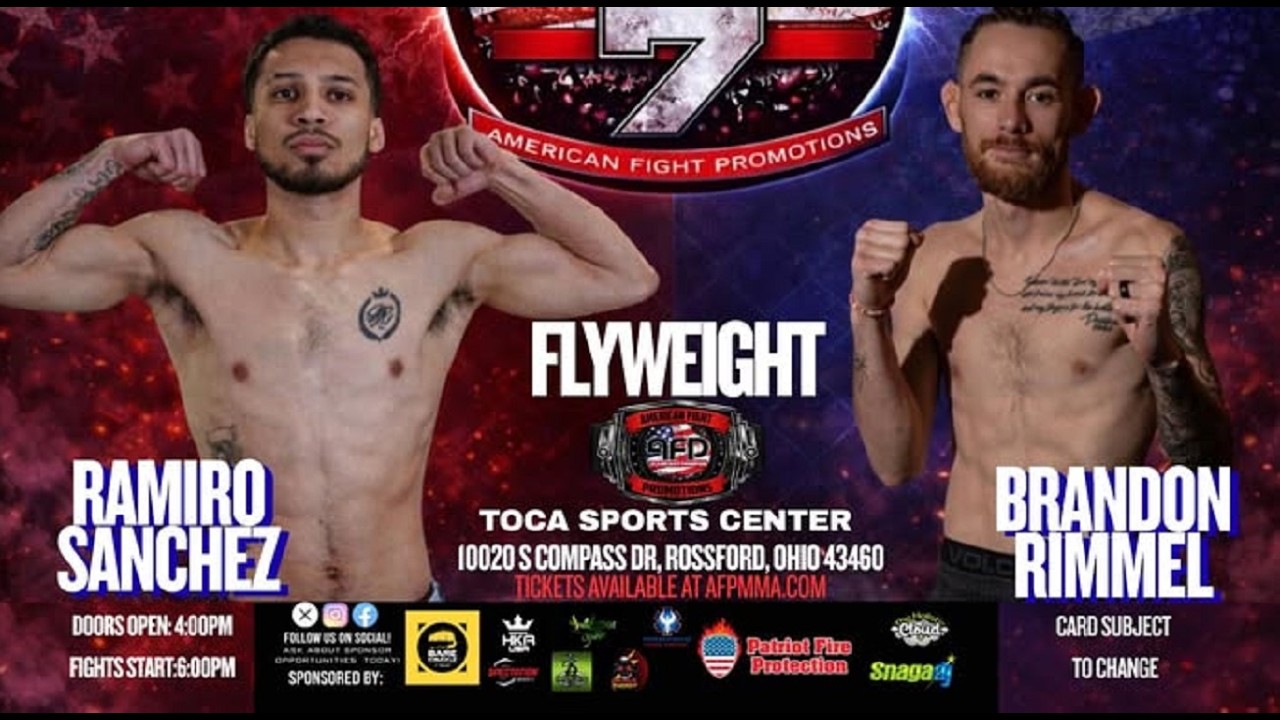 Ramiro Sanchez vs Brandon Rimmel - AFP 7 backdrop