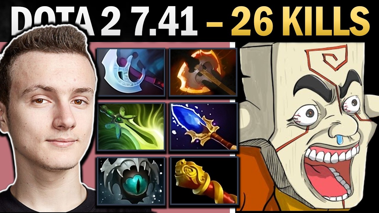 Juggernaut Dota 2 7.41 with 26 Kills and MKB - Dota 2 Gameplay background