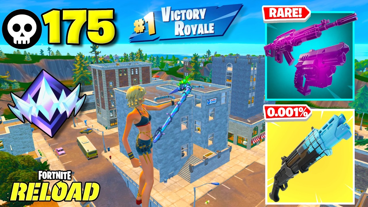 175 Elimination "RANKED RELOAD” Gameplay Wins (Fortnite Chapter 7 PS5 Controller) background