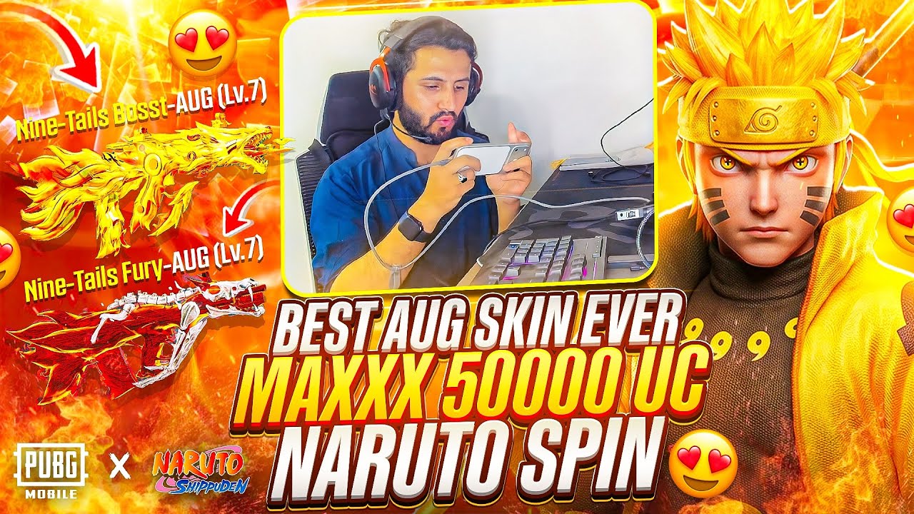 NEW Naruto AUG Maxx | 50000 UC | Best Ever AUG | MK Gaming background
