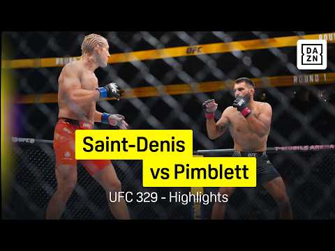 Benoit Saint Denis vs Paddy Pimblett | UFC 329 | DAZN Highlights background