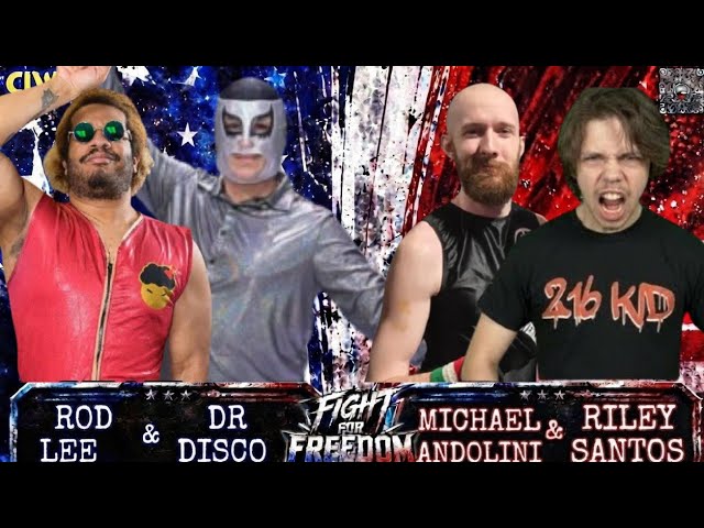 CIW: Michael Andolini and Riley Santos vs. Rod Lee and Dr. Disco 7/12/26 background