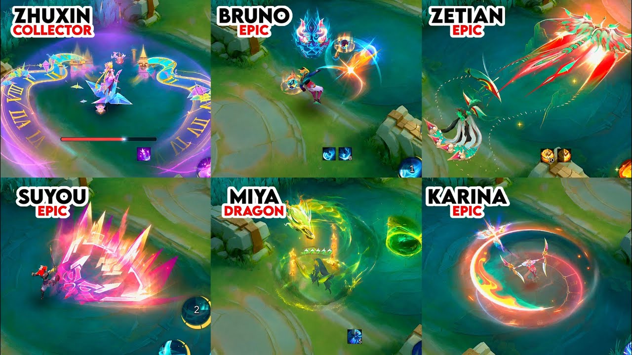 16 OPTIMIZED GAMEPLAY SKINS | ZHUXIN CC | DRAGON ELEMENTAL SKINS | GUINEVERE EPIC AND MORE background