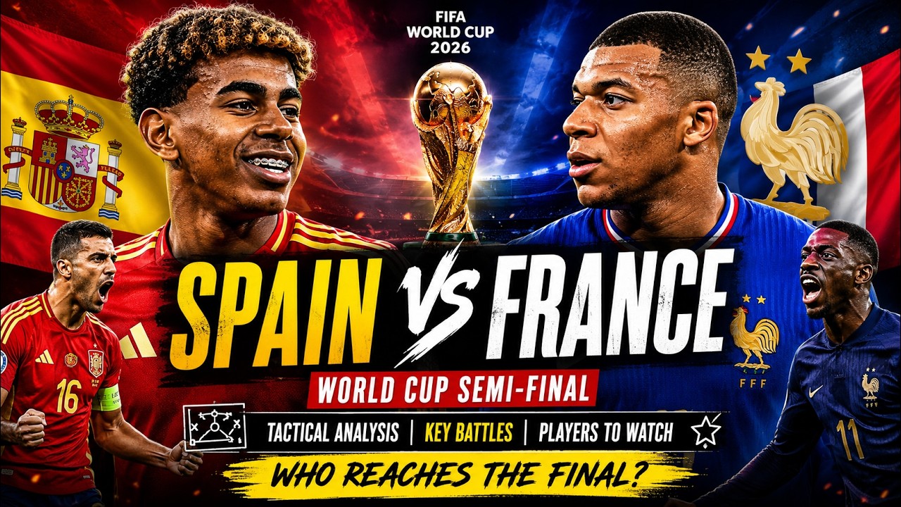 Spain vs France: World Cup Semi-Final Preview | Tactical Analysis & Prediction background
