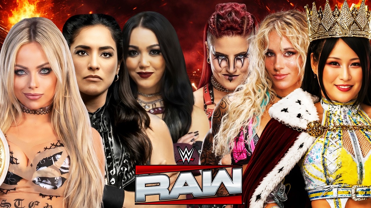 Liv Morgan, Raquel Rodriguez & Roxanne Perez vs IYO SKY, Sol Ruca & Zaria | WWE 2K26 background