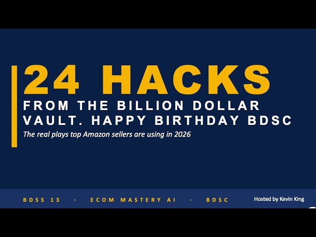 24 Amazon Seller Hacks in One Session (AI Listings, Alexa, AMC, TikTok Shop) background