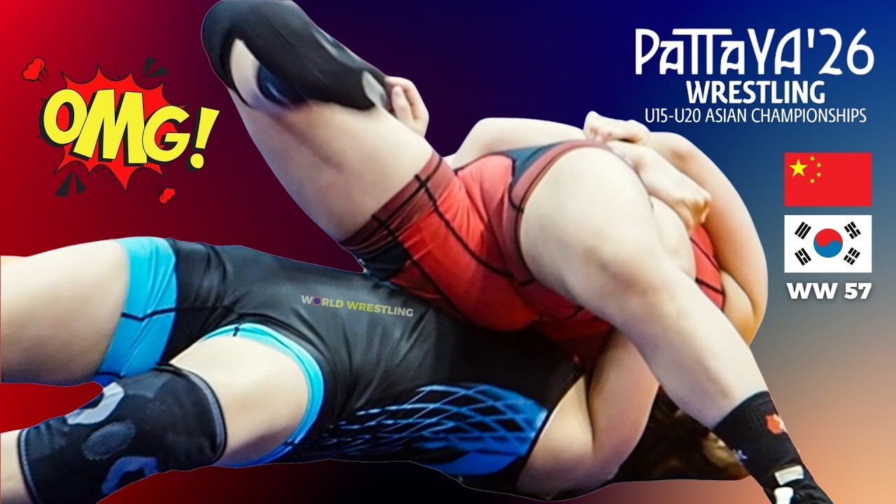 Women's Wrestling 57 kg | 女子レスリング | 여자 레슬링 | 🇰🇷🇨🇳 Nahyeon LEE vs. Xinyu WANG #wrestlepattaya background
